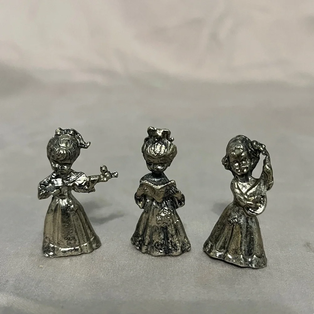 Set of 3 Pewter Miniatures - Picture 1 of 9